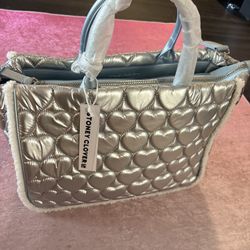 Stoney Clover Lane Heart Quilted Handbag . Limited Edition Includes Dustbag