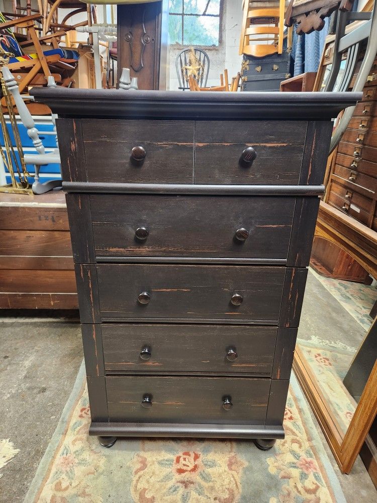 Tall Modern Black Dresser