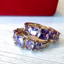 Amethyst Ring Gold Plated