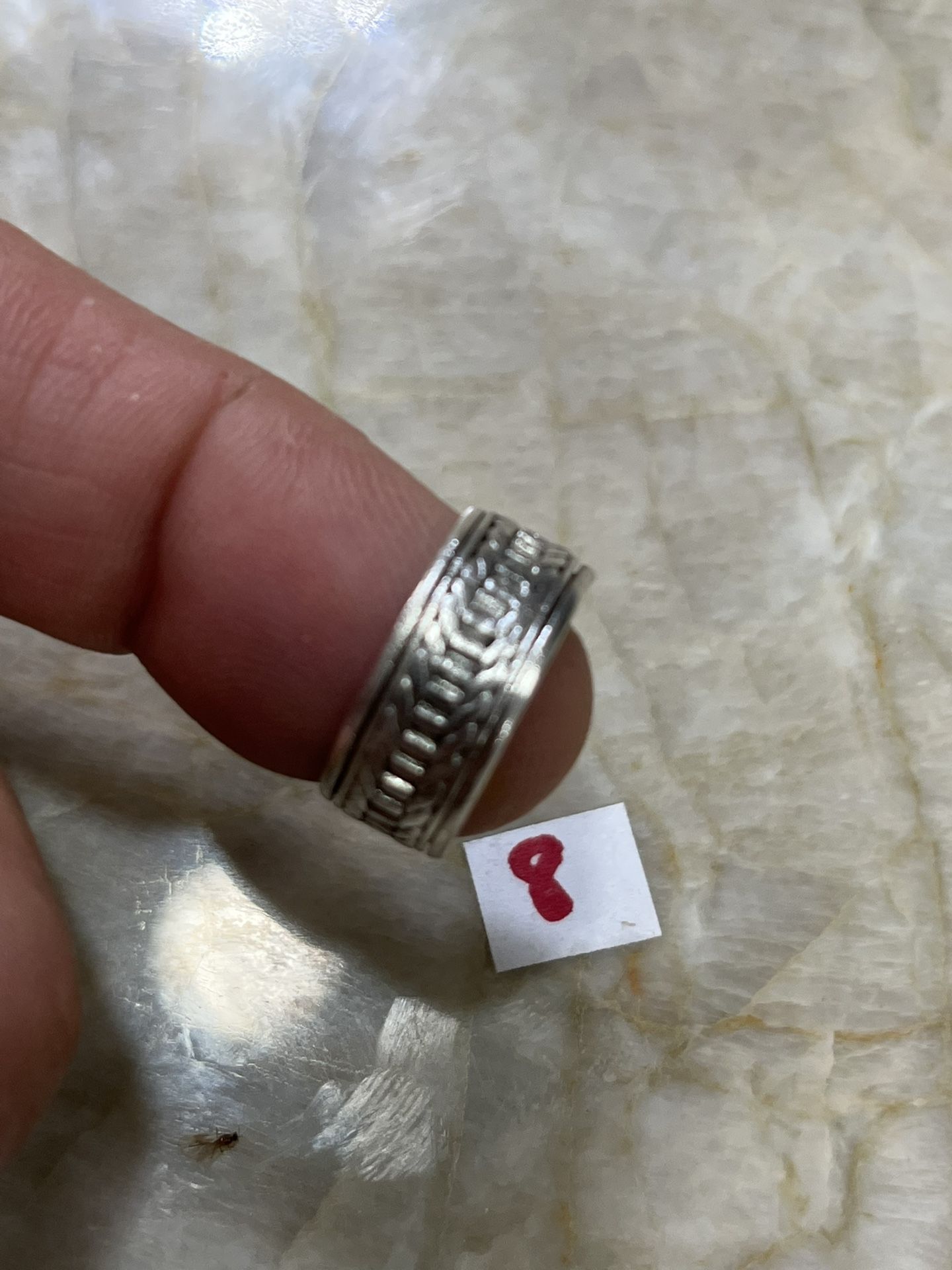 925 Sterling Silver Wedding Ring Size 8