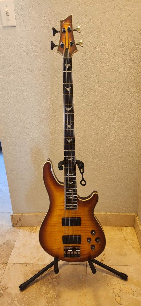 Schecter Omen Extreme 4 String Bass with Vintage Sunburst Finish
