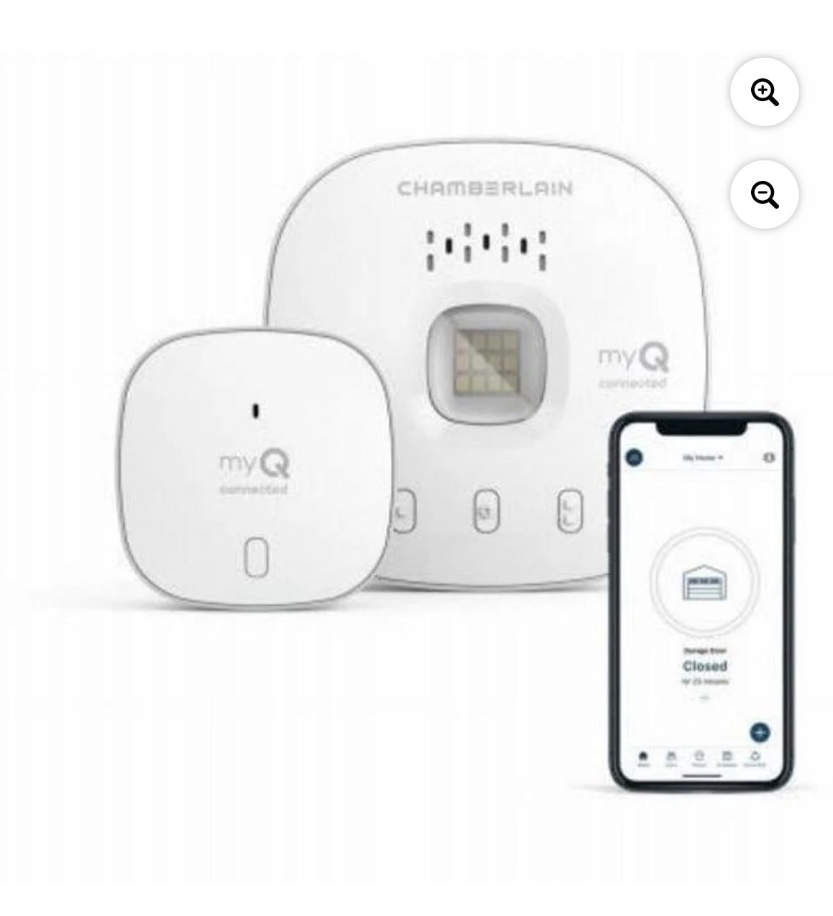 Chamberlain myQ-G0401 Wi-Fi Smartphone Garage Door Opener Control - Wireless Garage Hub and Sensor with Wi-Fi & Bluetooth - Smartphone Controlled