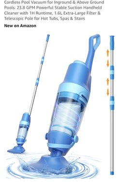 Brand New : Cordless Pool Vacuum for Inground & Above Ground Pools