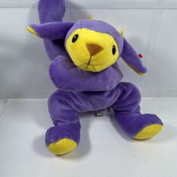TY Pillow Pal Baba the Purple & Yellow Plush Lamb 14" / 1998 
