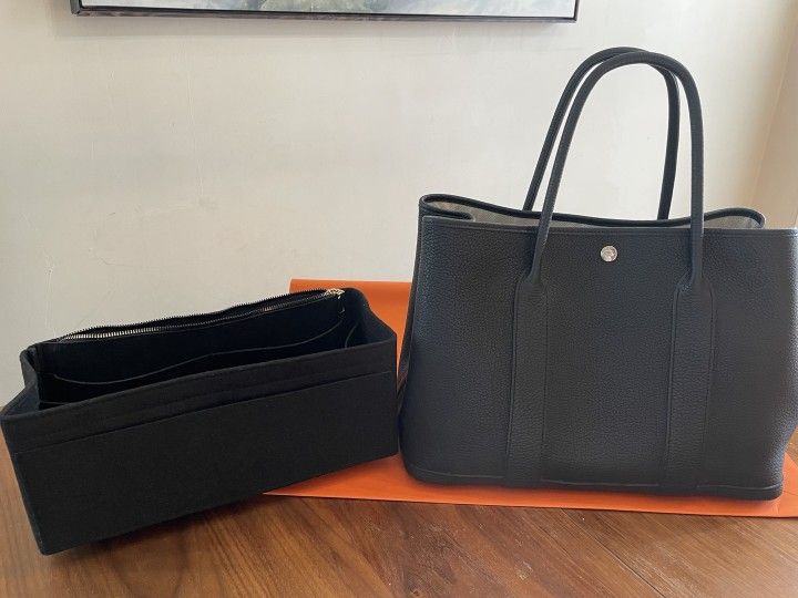 Hermes Garden Party 36 Black Leather