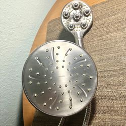 Moen Hydroroller Massage Dual Showerhead in Spot Resist Nickel