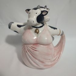 Vintage Porcelain Teapot 9-in Tall