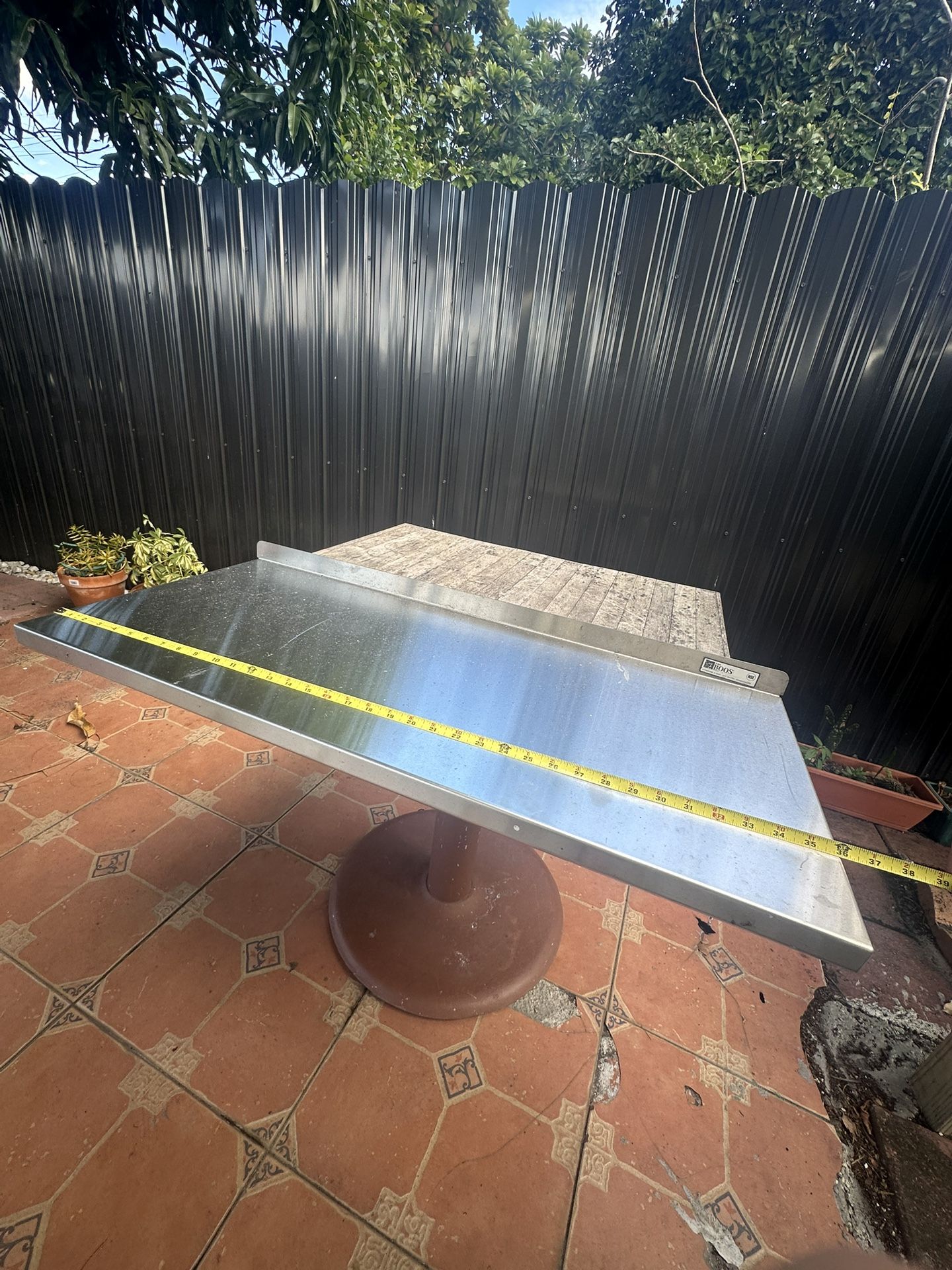 John Boos Mesa/Tabla de Trabajo de Acero Inoxidable (NSF)