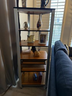 Man Made CD Shelving With Wheels