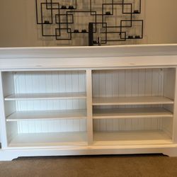 White, Solid Wood Freestanding Bookcase