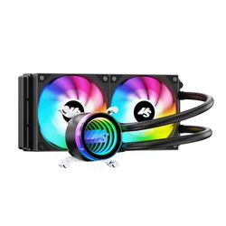 AIO RGB CPU Cooler, 240mm, 2X PWM ARGB Fans, Low Noise, Intel LGA 1851/1700, AMD AM5/AM4