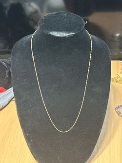 18k solid gold necklace 24 inch