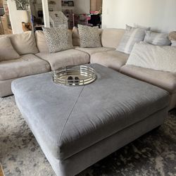 Excellent Beautiful Sectional Couch With Ottoman. 