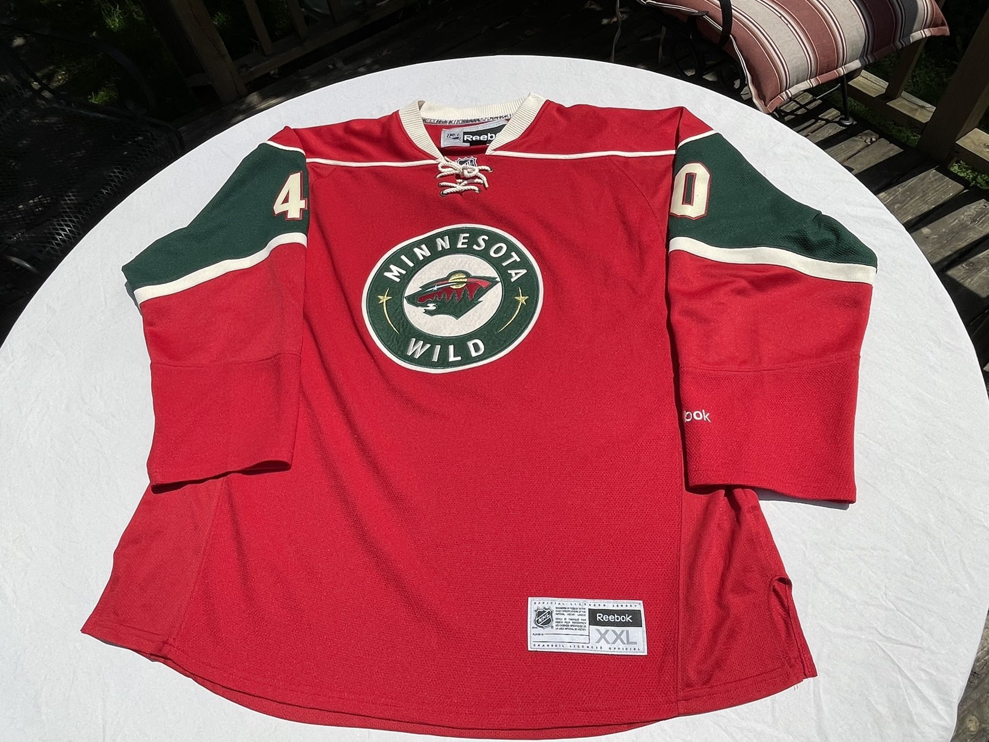 Mint condition Minnesota wild hockey jersey Dubnyk Reebok unused XXL