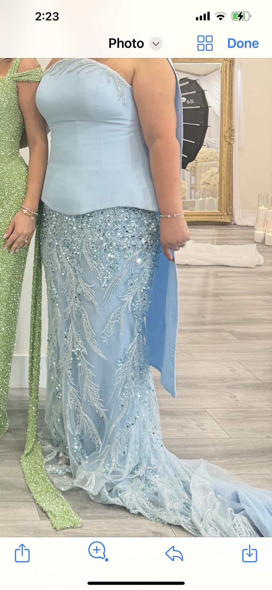 Custom-Made Blue Dress