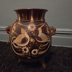 Old vintage large tonala pottery vase