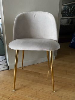 Set of 4 modern dining chairs velvet upholstery