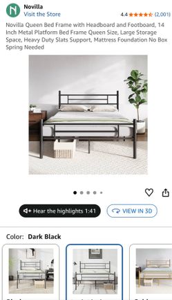 Novilla metal queen bed frame