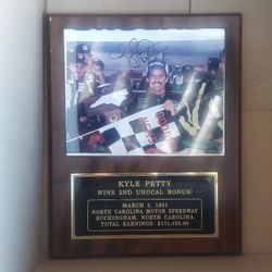 Kyle Petty Nascar Autographed Plaque