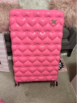 Pink Juicy couture luggage 32 inches tall