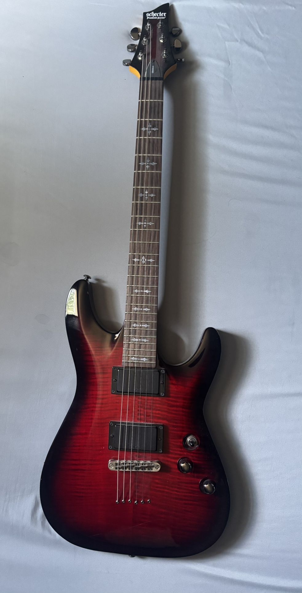 Schecter Guitar Research Demon-6 Electric Guitar Crimson Red Burst
