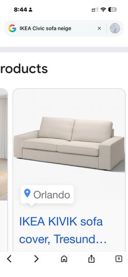Gently Used IKEA KIVIK Loveseat Covers (Beige) - Machine Washable - CHEAP!