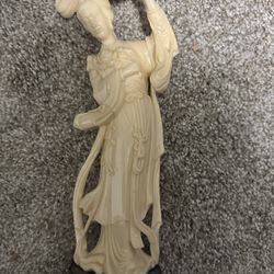 Vintage Geisha Woman Holding Fan