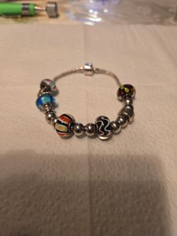 9.25 Silver Bracelet With Charms 