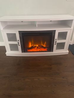 Electric Fireplace with Heat and Remote Control