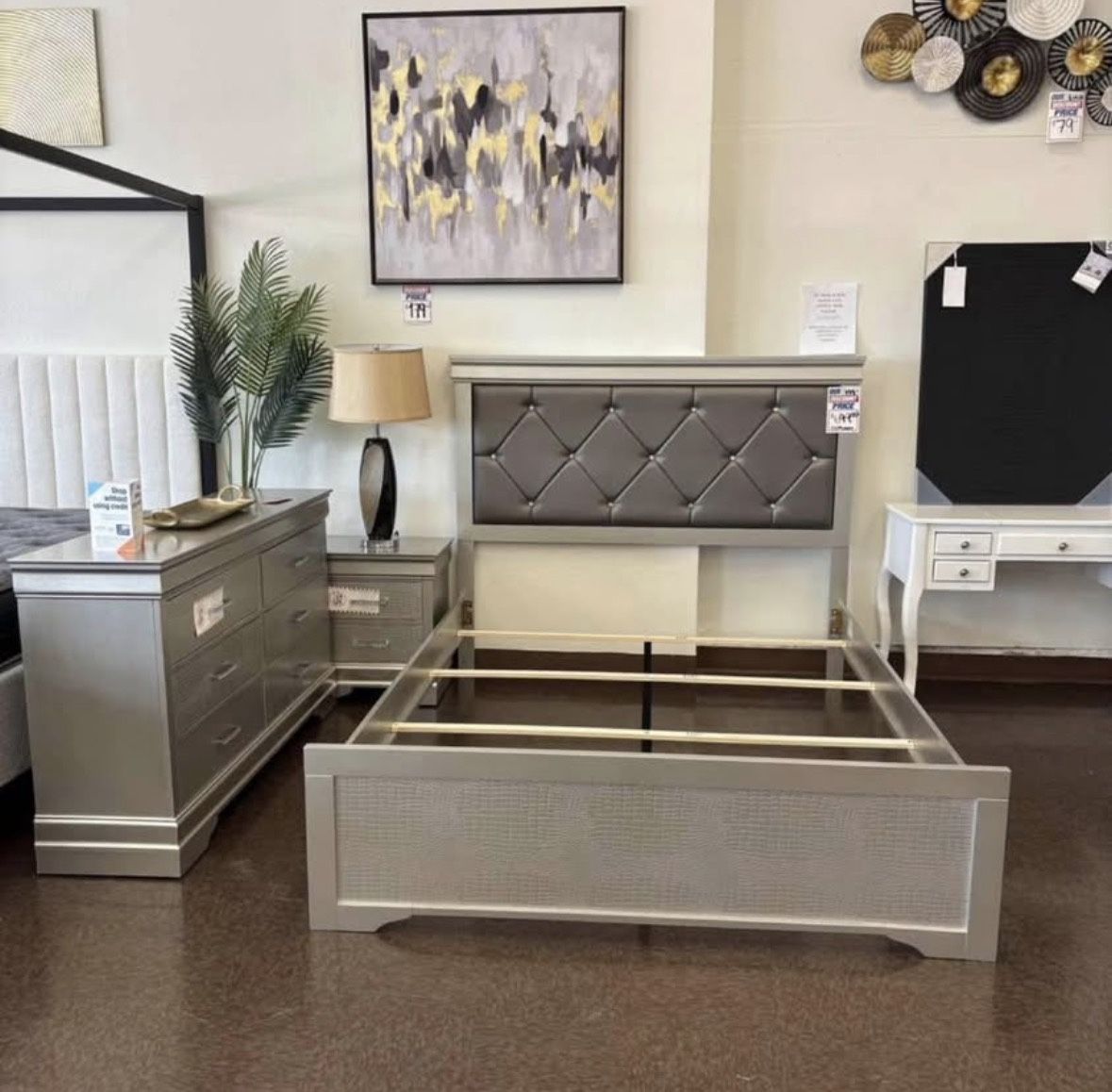 Queen Bedroom Set-TAKE HOME WITH $25