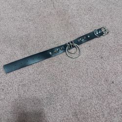 New Black Leather Studded Collar Choker Necklace Jewelry Goth Gothic 