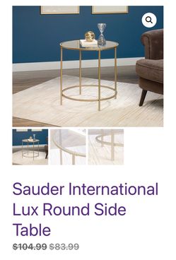 Round Glass Top Side Tables (Set of 2)