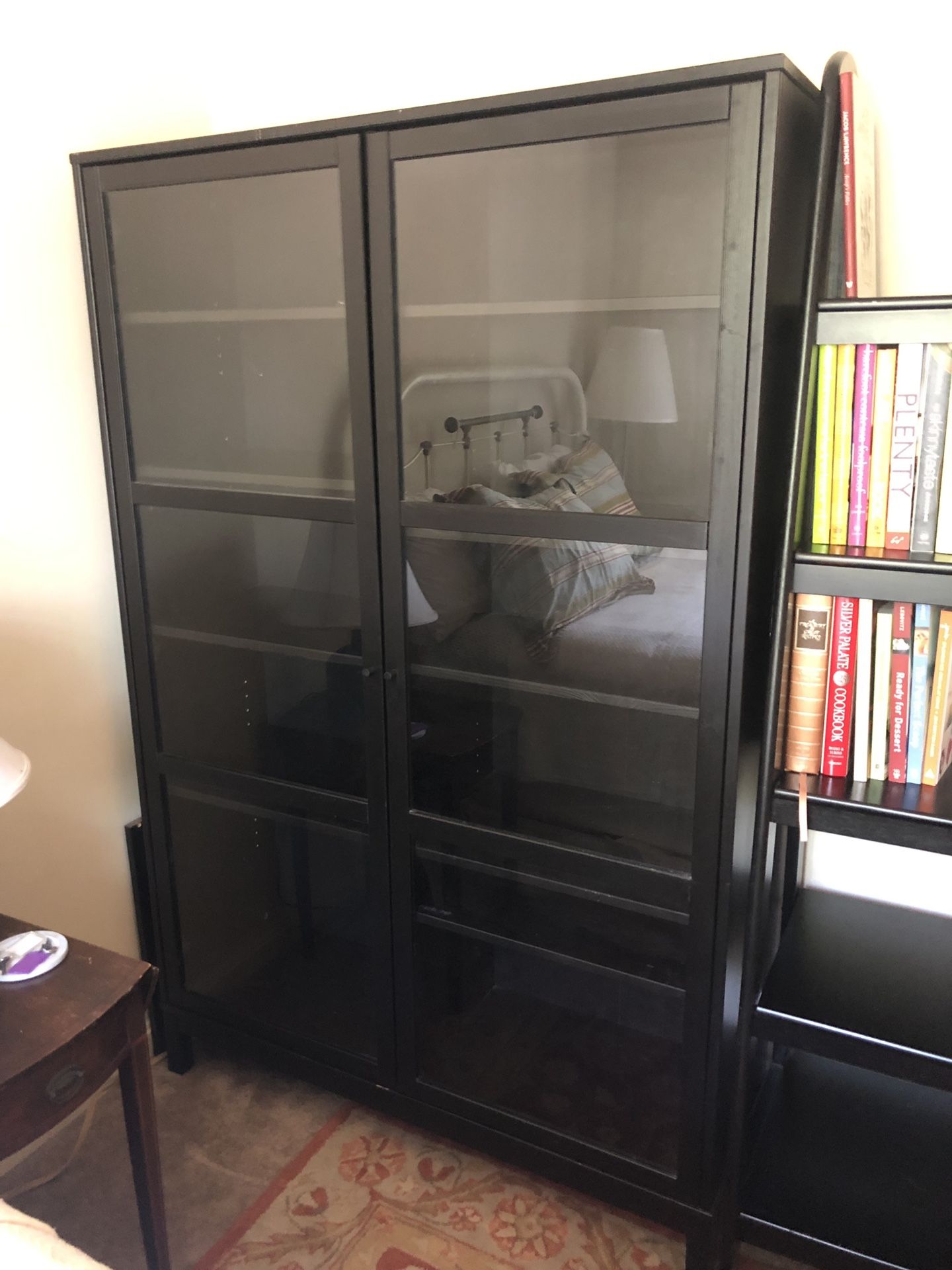 IKEA Linnarp Bookcase with Glass Doors