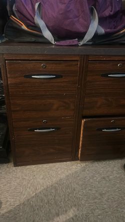 Dark Wood Dresser with Drawers