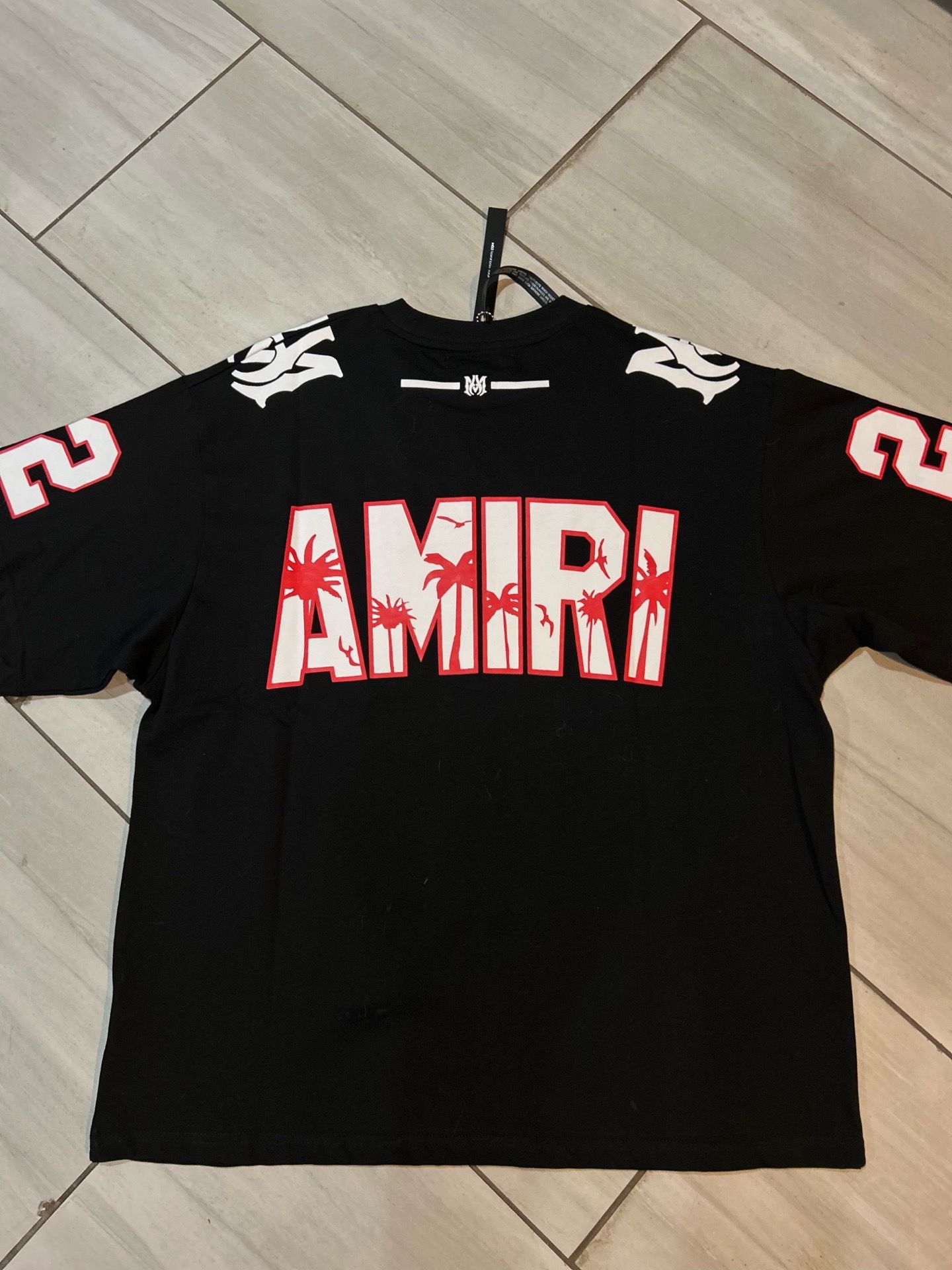 AMIRI black football jersey