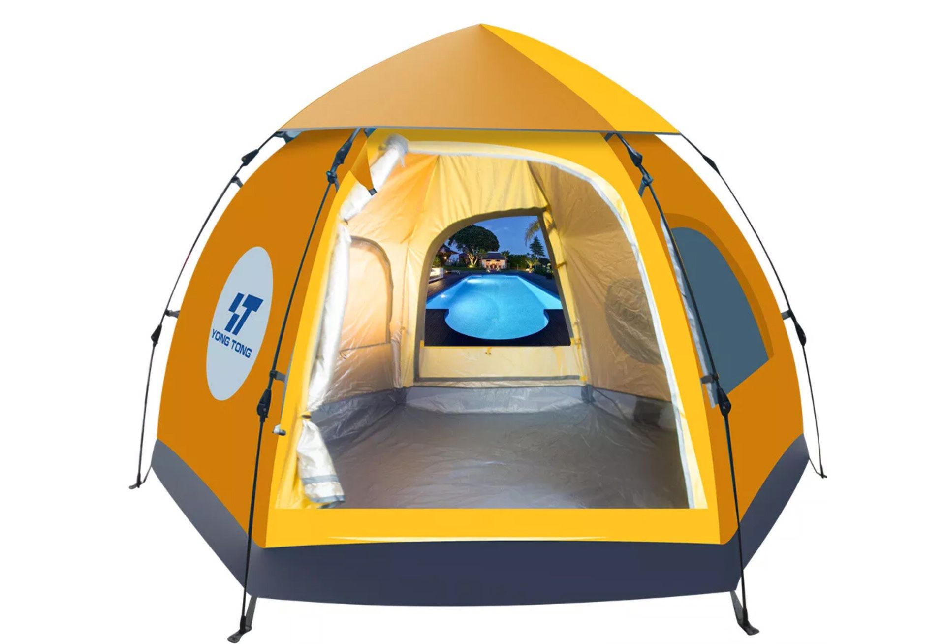Photo 56 Person Outdoor Waterproof Automatic Instant Pop Up Camping Tent Hiking Shelter Canopy Travel New