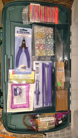 Jewelry Making Craft Lot with Tools and Supplies