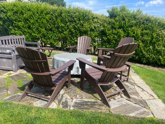 Set of 4 Plywood Adirondack chairs