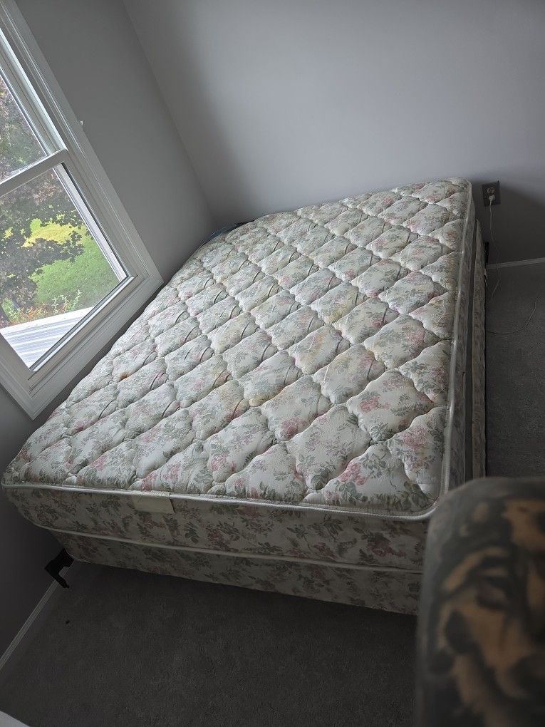 Queen Mattress With Box Spring And Bedframe