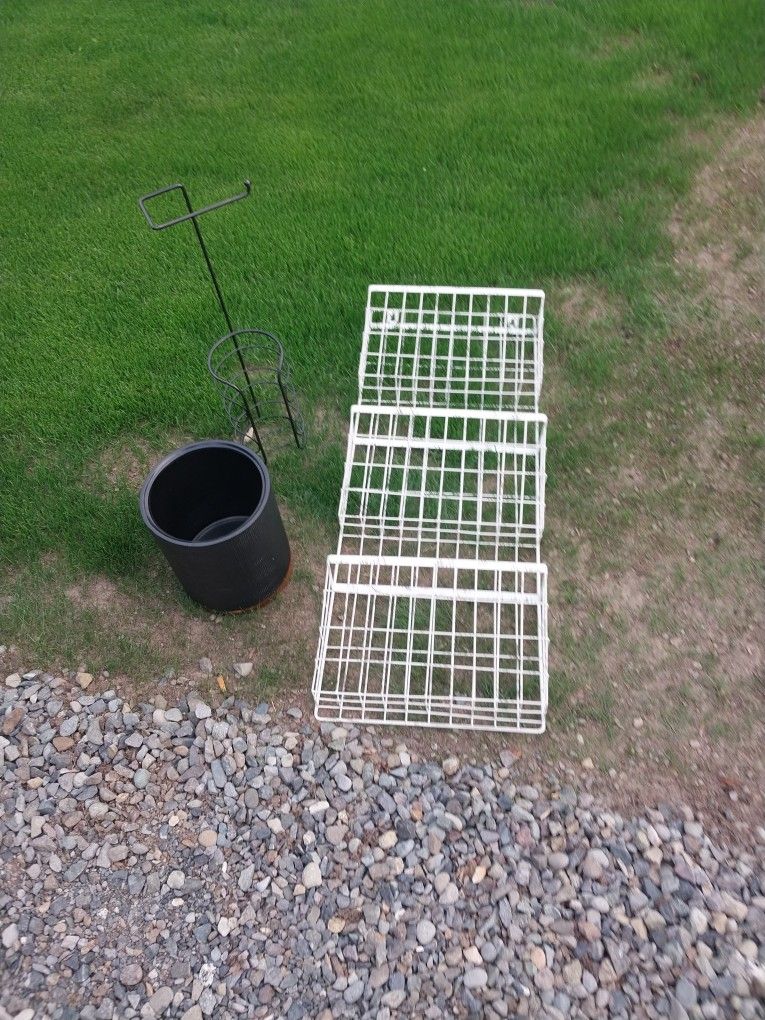 Wall Hanging Rack, Waste Basket, Toilet Paper Holder