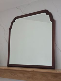 Dresser, mirror, and 2 nightstands