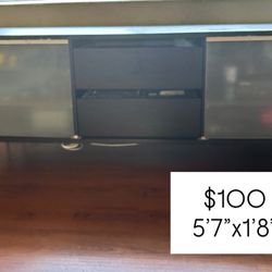 Dark Brn TV Stand