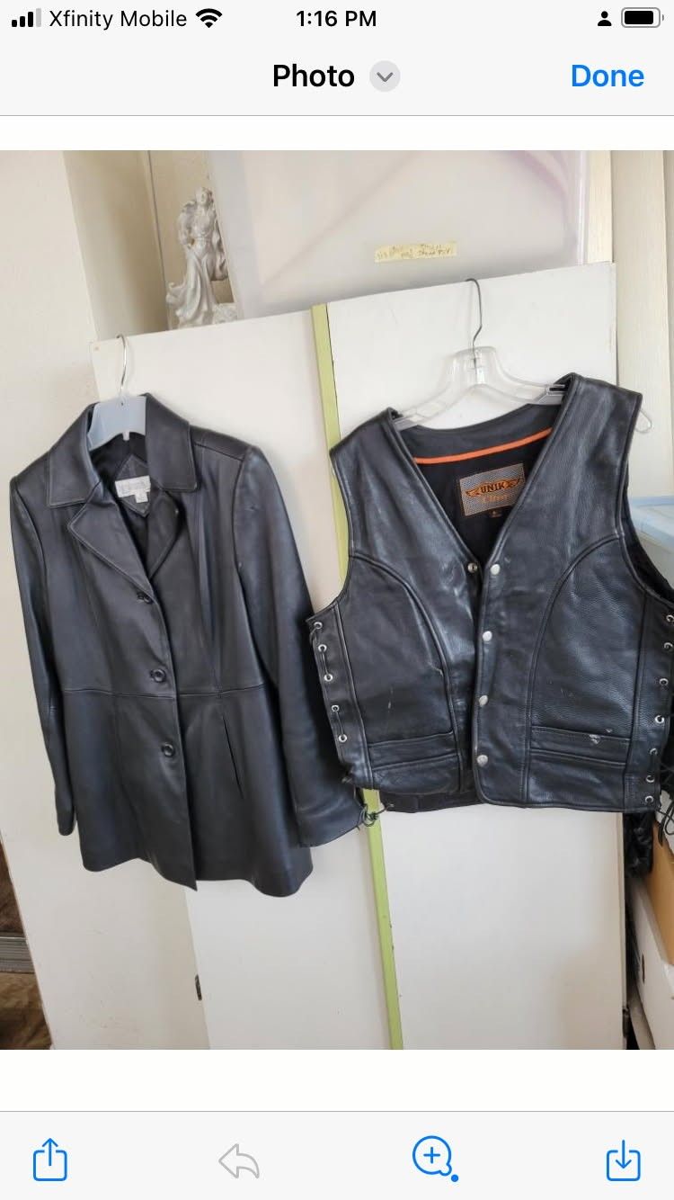 Leather Jacket also Bronco Jacket