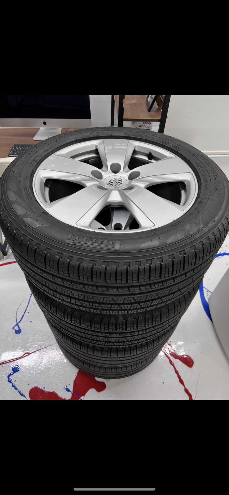 19” Porsche wheel 130mm —-$650— w tires Pirelli
