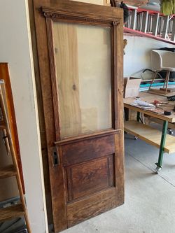 Antique door with hardware