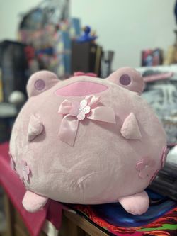 Large Pink Frog Plush Stuffed Animal