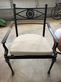 Patio or indoor chair with new cushion
