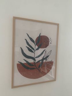Set of 2 Framed Art Prints in Oak Frames — $25