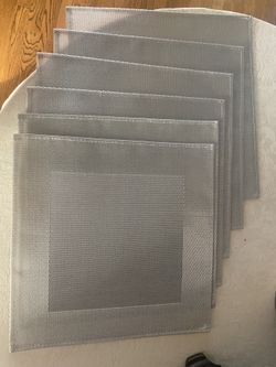 Set Of 6 Silver placemats