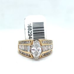 14KT Yellow Gold Diamond Ring 5.90g 2.36CTW Size 7-1/4 168294